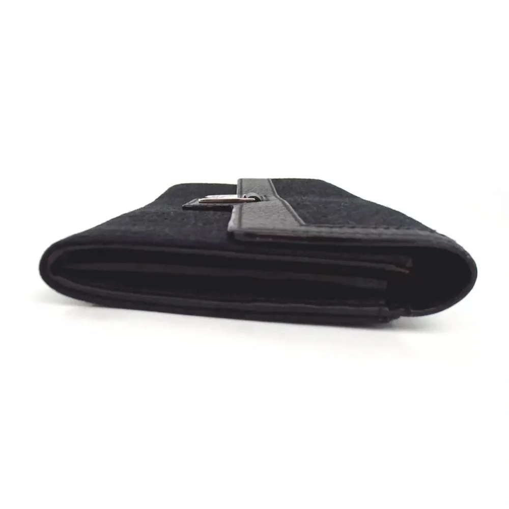 AUTH Christian Dior Monogram Trotter Long Wallet Black